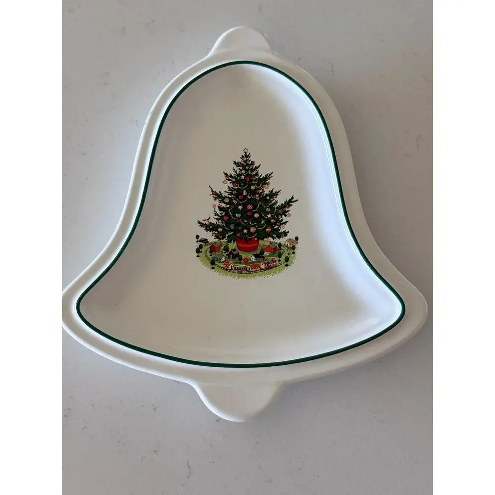 Vintage Pfaltzgraff Christmas Heritage Bell Serving Dish Holiday Serveware